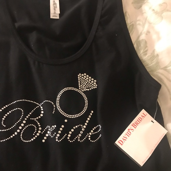 Rhinestone studded bride tank - Picture 4 of 5